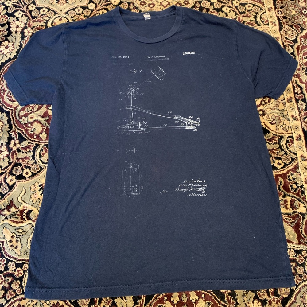Ludwig Drums Blue Graphic T-shirt